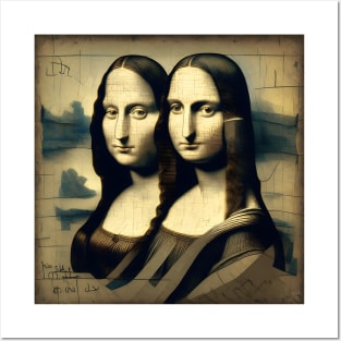 [AI Art] ‘The Mona Lisa Twins’ Posters and Art